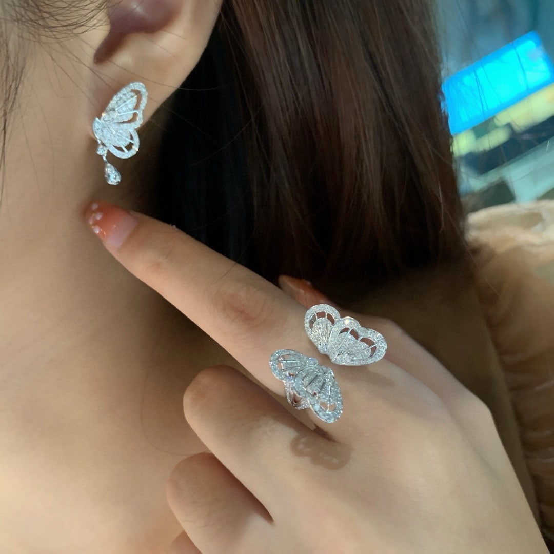 14k Gold 0.56 Ct Natural H Diamond Earrings - 2