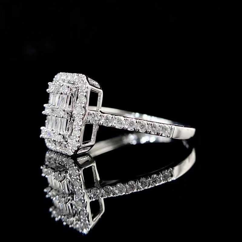 14k Gold 0.5 Ct Natural H Diamond Ring - 2