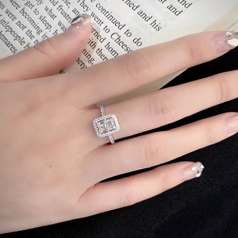 14k Gold 0.5 Ct Natural H Diamond Ring - 4