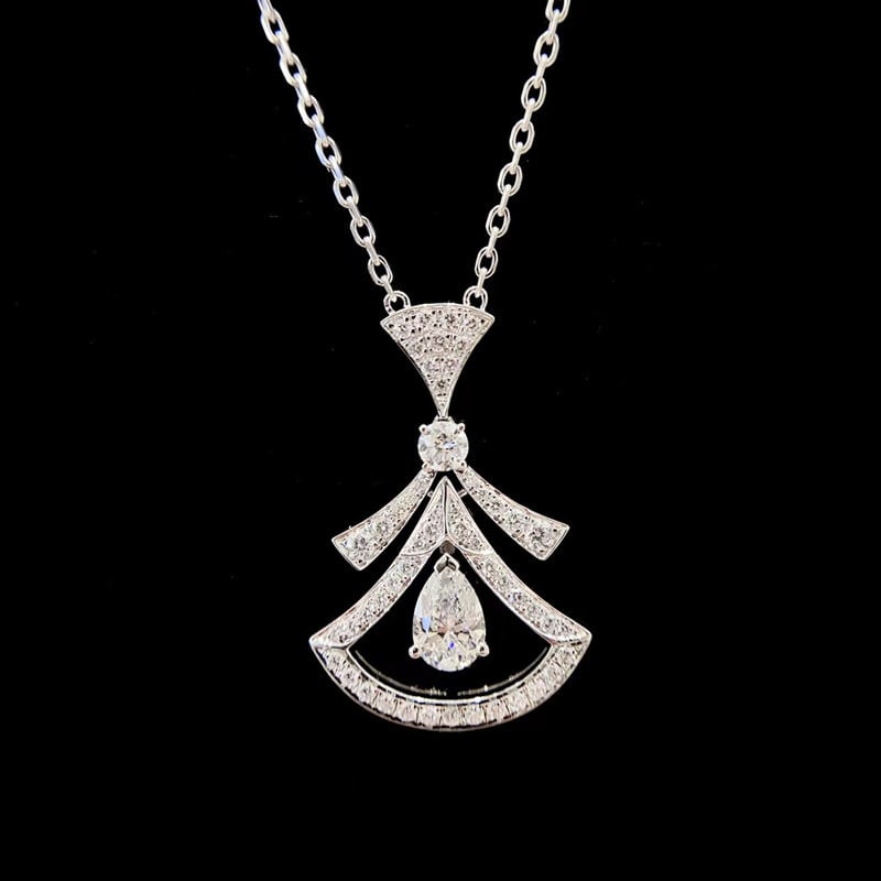 14k Gold 0.95 Ctw Natural H Diamond Necklace - 4