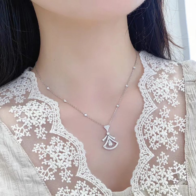 14k Gold 0.95 Ctw Natural H Diamond Necklace - 5