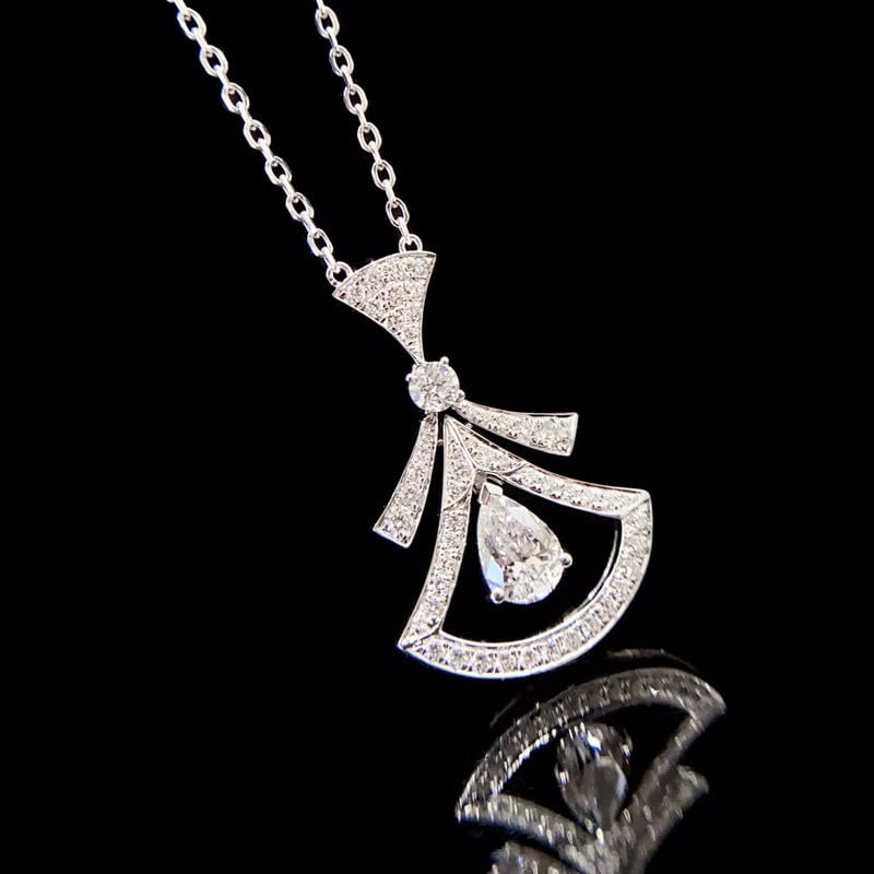 14k Gold 0.95 Ctw Natural H Diamond Necklace - 7