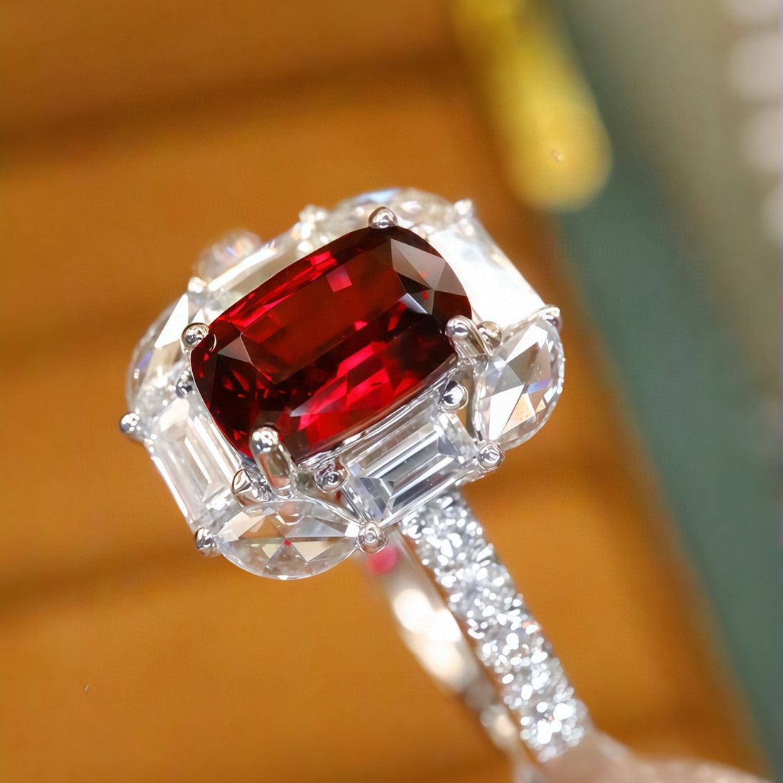 14k Gold 1.52 Ctw Natural Ruby & Diamond Ring - 3