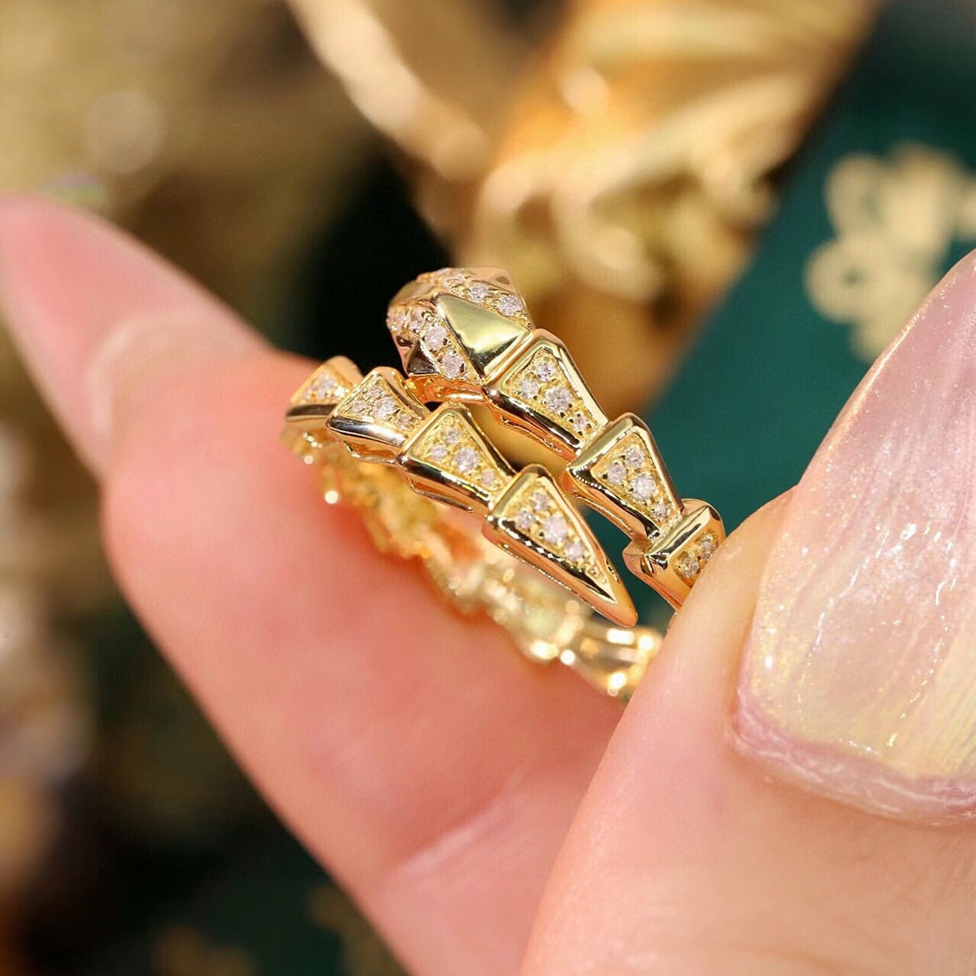 14k Gold 0.18 Ct Natural H Diamond Ring - 2