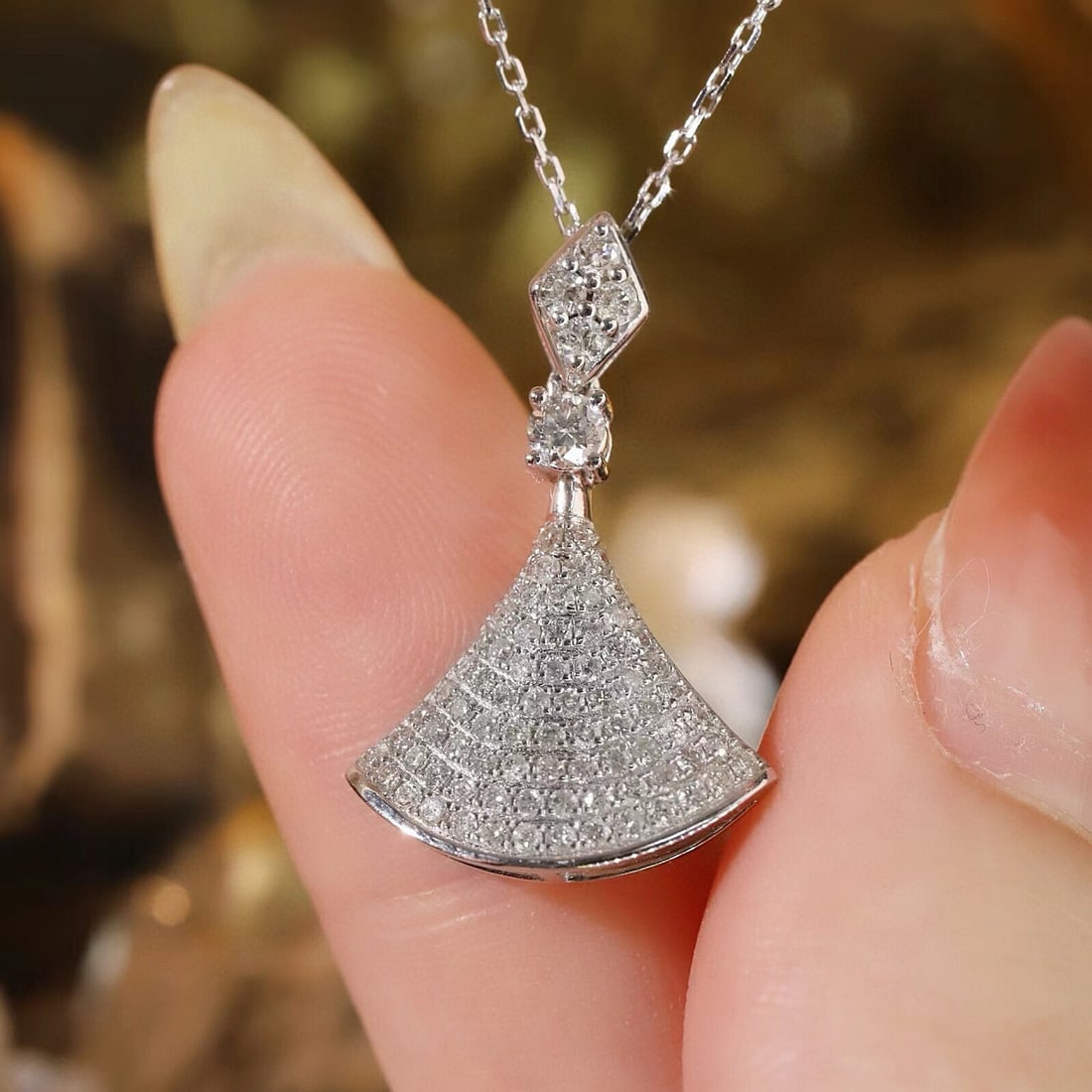 14k Gold 0.65 Ctw Natural H Diamond Necklace - 6