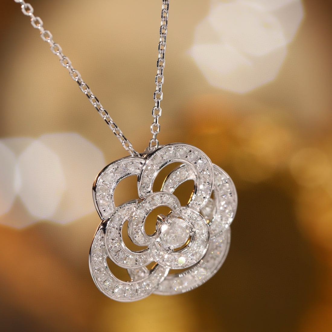 14k Gold 0.65 Ctw Natural H Diamond Necklace - 2