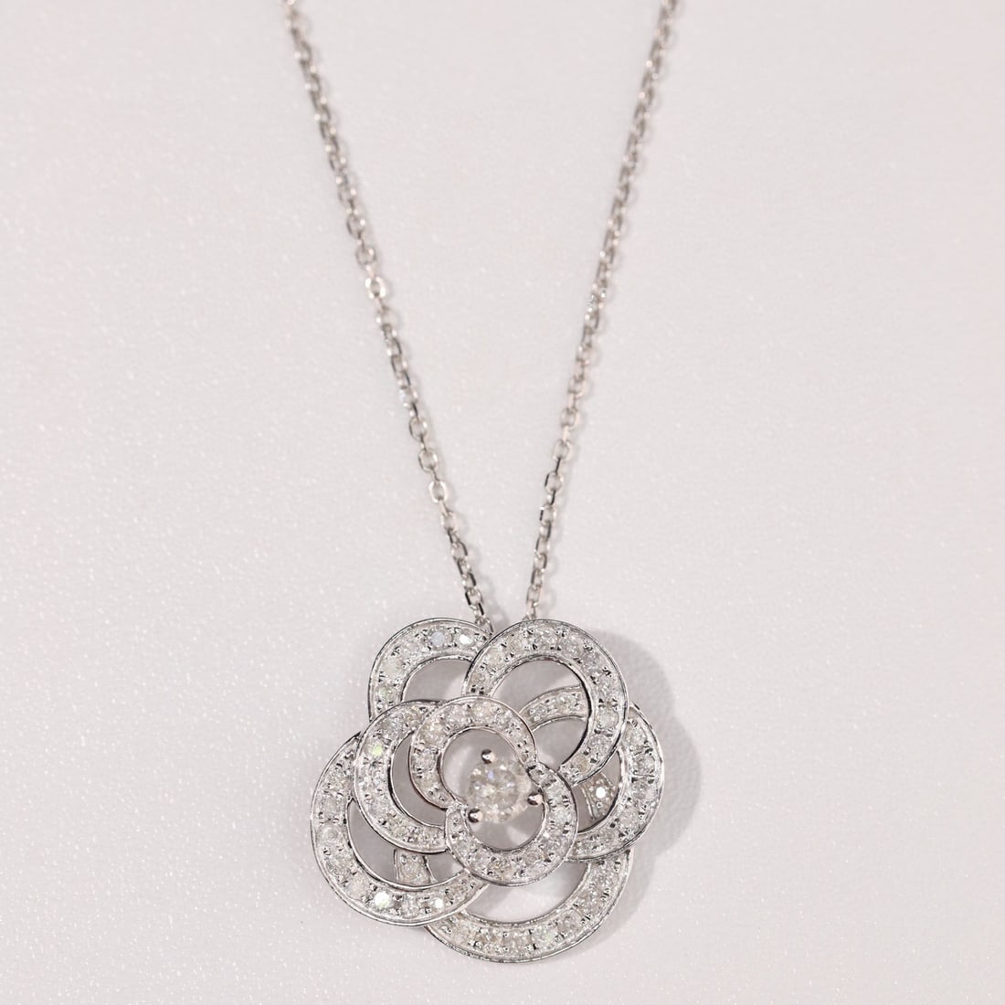 14k Gold 0.65 Ctw Natural H Diamond Necklace - 3