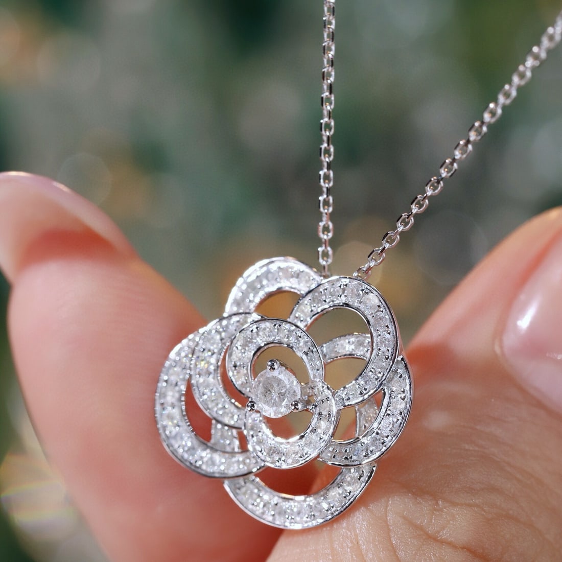 14k Gold 0.65 Ctw Natural H Diamond Necklace - 6