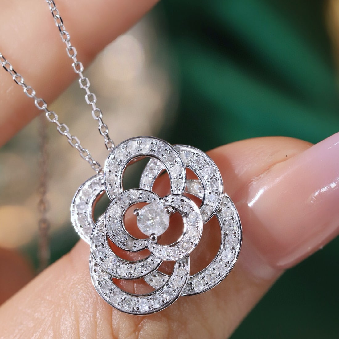 14k Gold 0.65 Ctw Natural H Diamond Necklace - 7