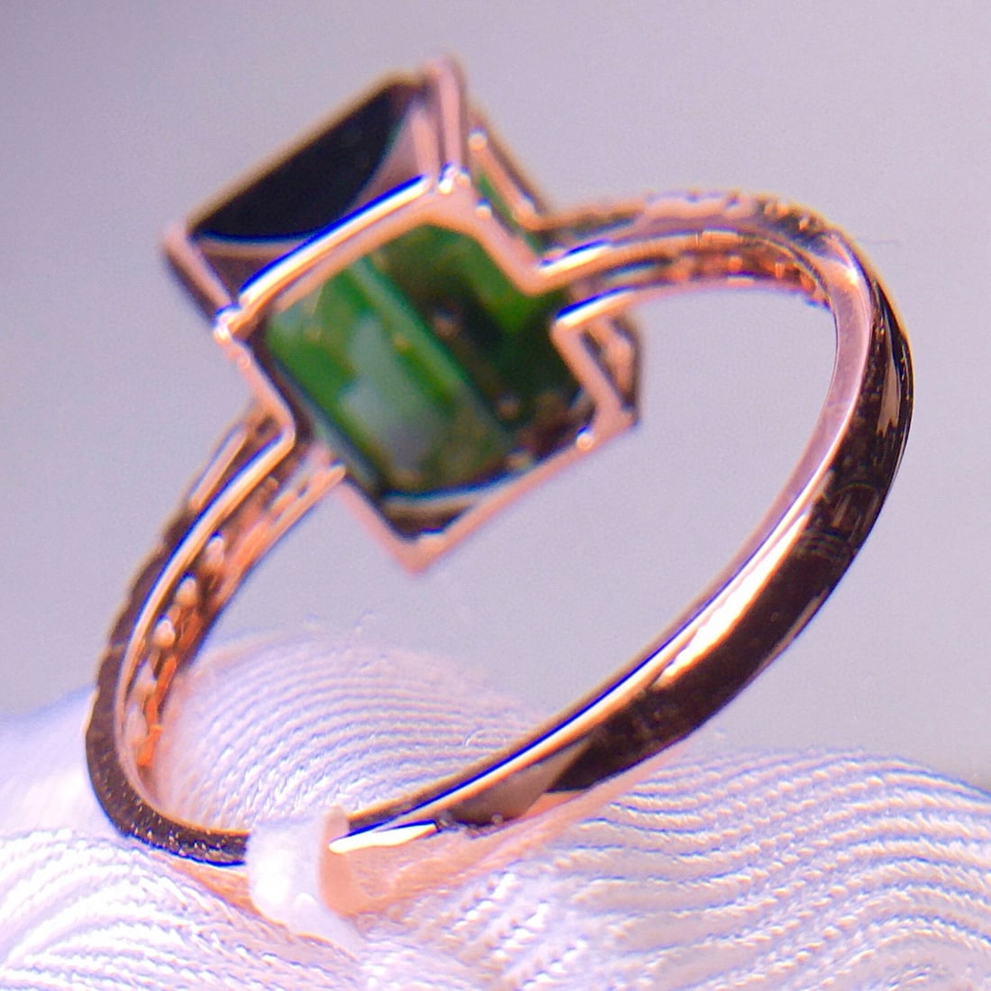 14k Gold 5.5 Ct Natural Tourmaline & Diamond Ring - 7