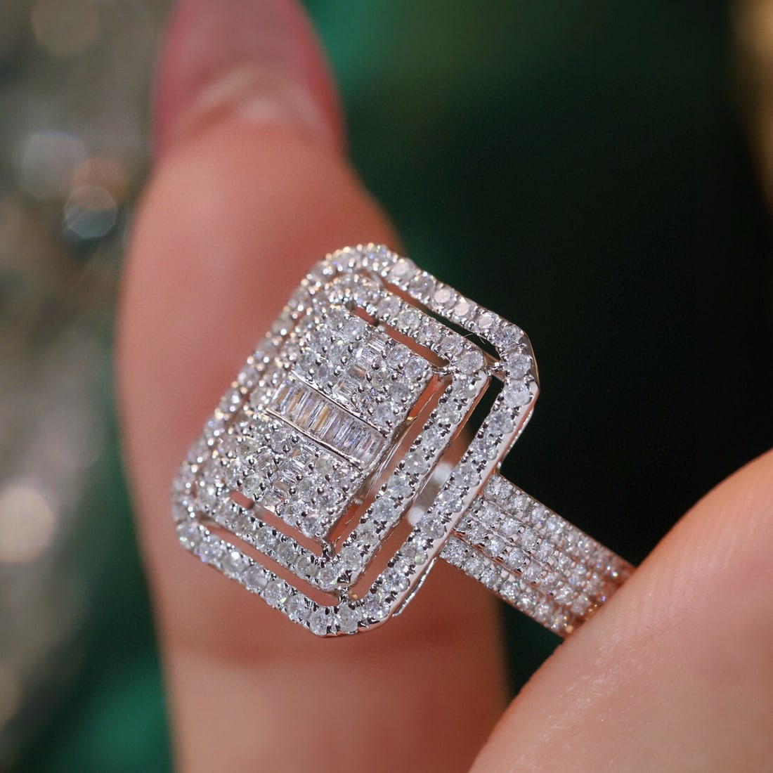 14k Gold 1.2 Ct Natural H Diamond Ring - 6