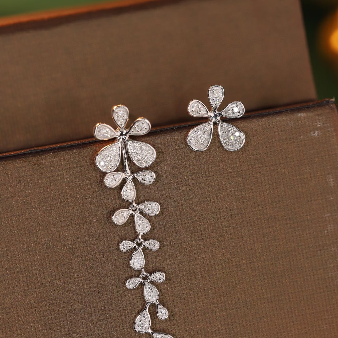 14k Gold 0.4 Ct Natural H Diamond Earrings - 3