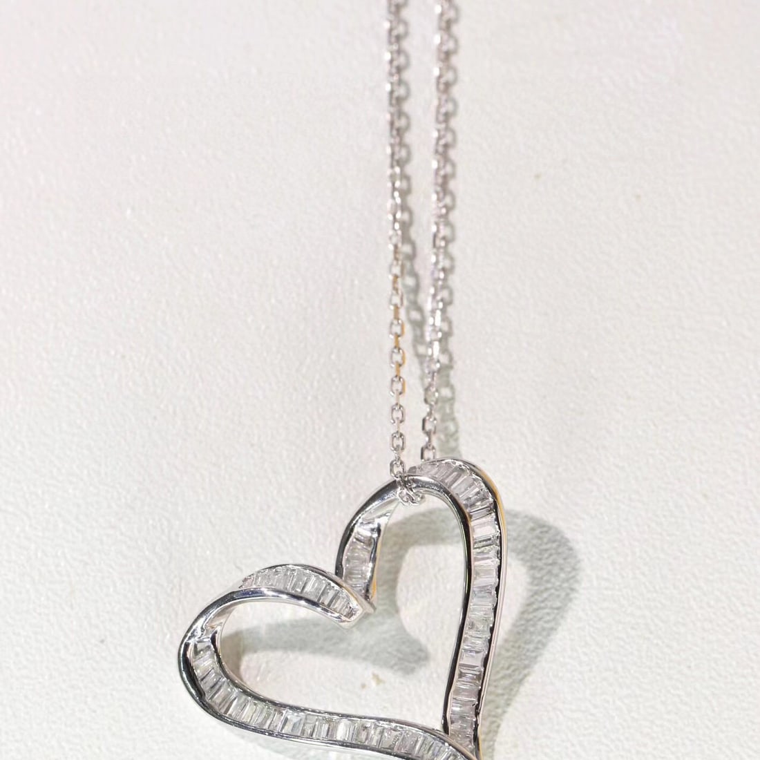 14k Gold 0.32 Ct Natural H Diamond Necklace - 2