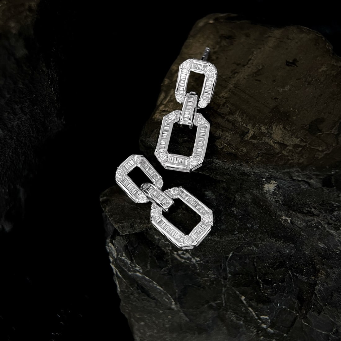 14k Gold 0.8 Ct Natural H Diamond Earrings - 3