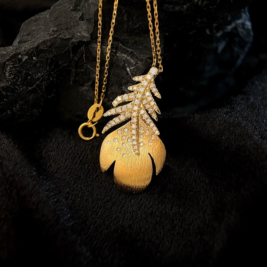 14k Gold 0.42 Ct Natural H Diamond Pendant( Without Chain ) - 3