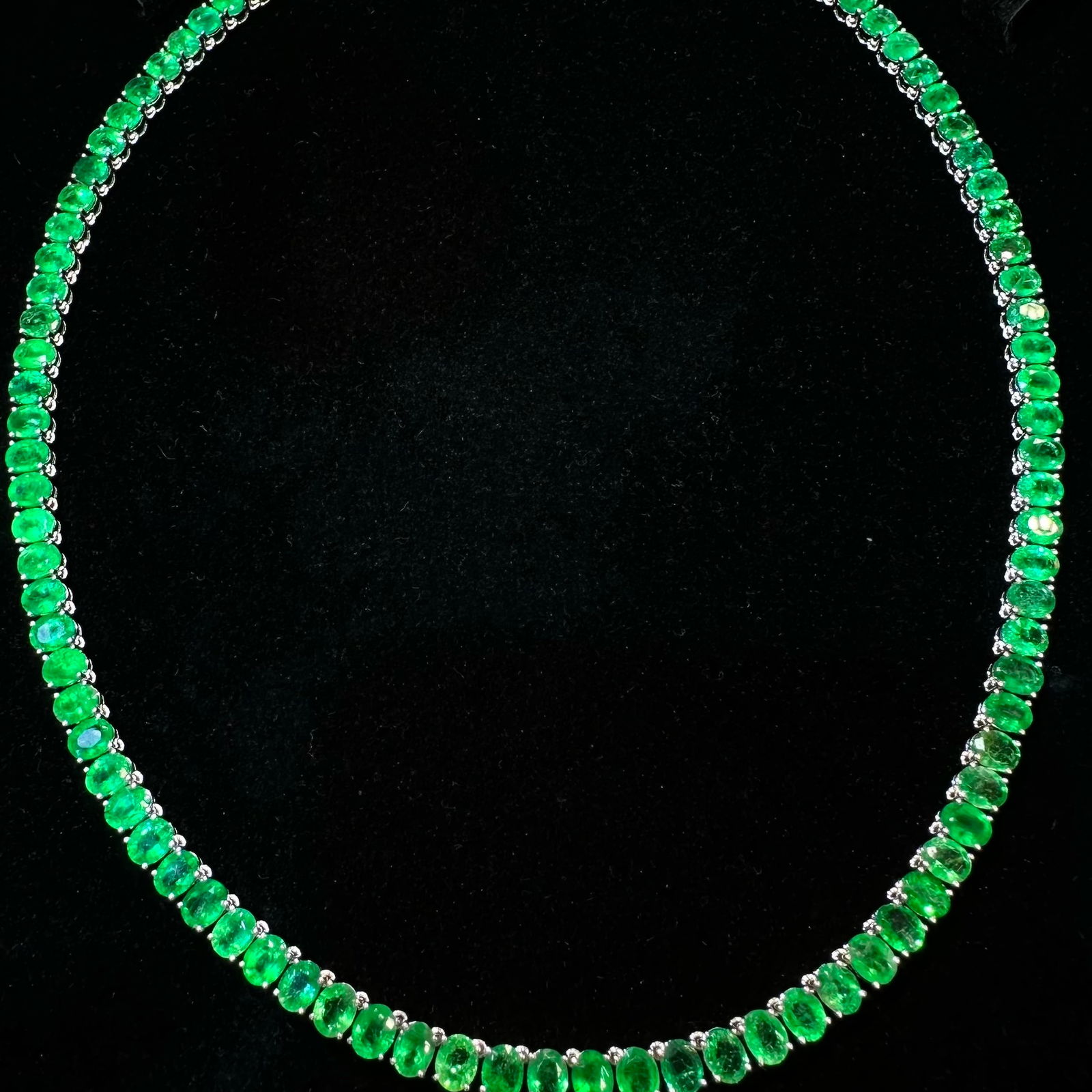 14k Gold 33.55 Ct Natural Emerald Necklace - 3