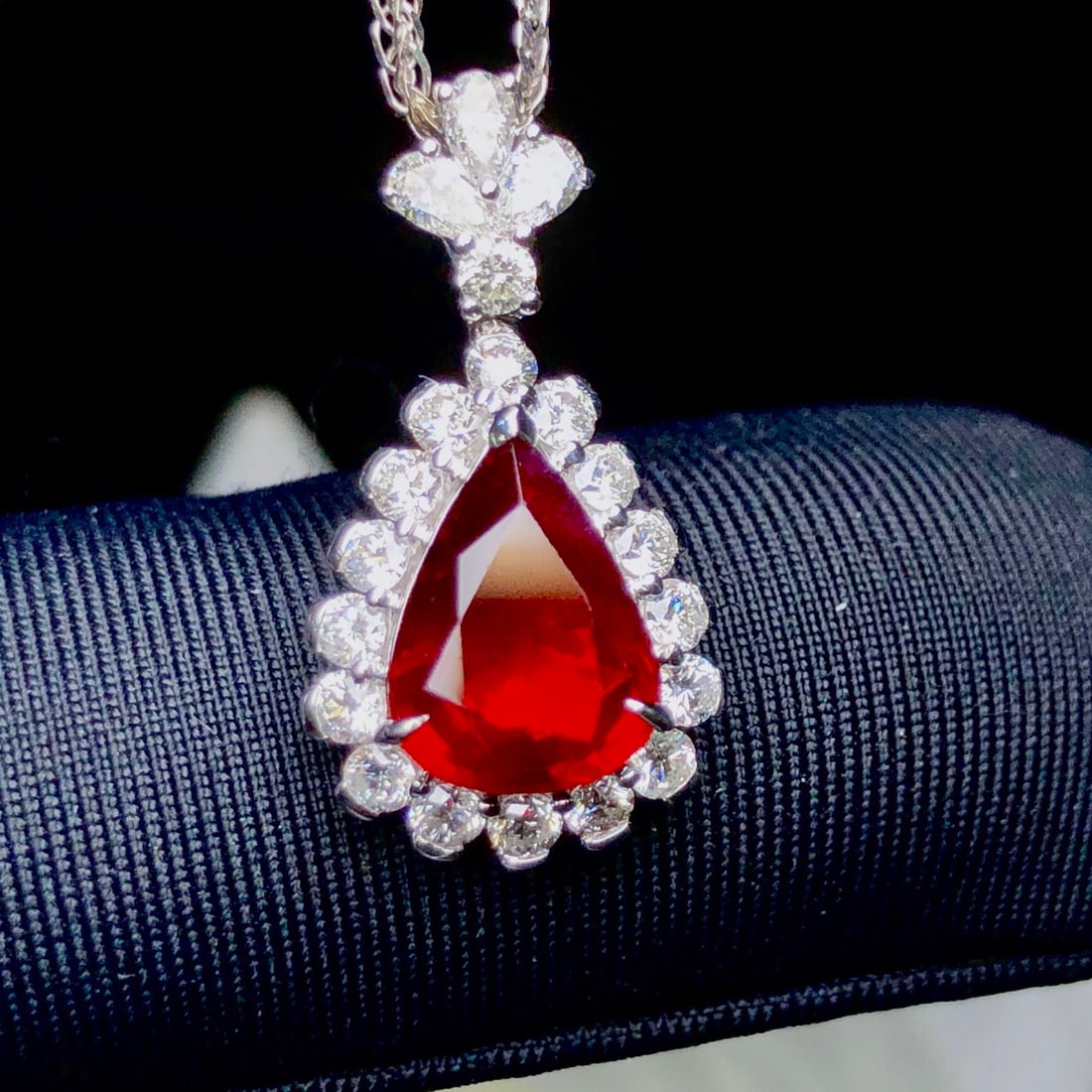 14k Gold 2.16 Ctw Natural Ruby & Diamond Pendant( Without Chain ) - 5