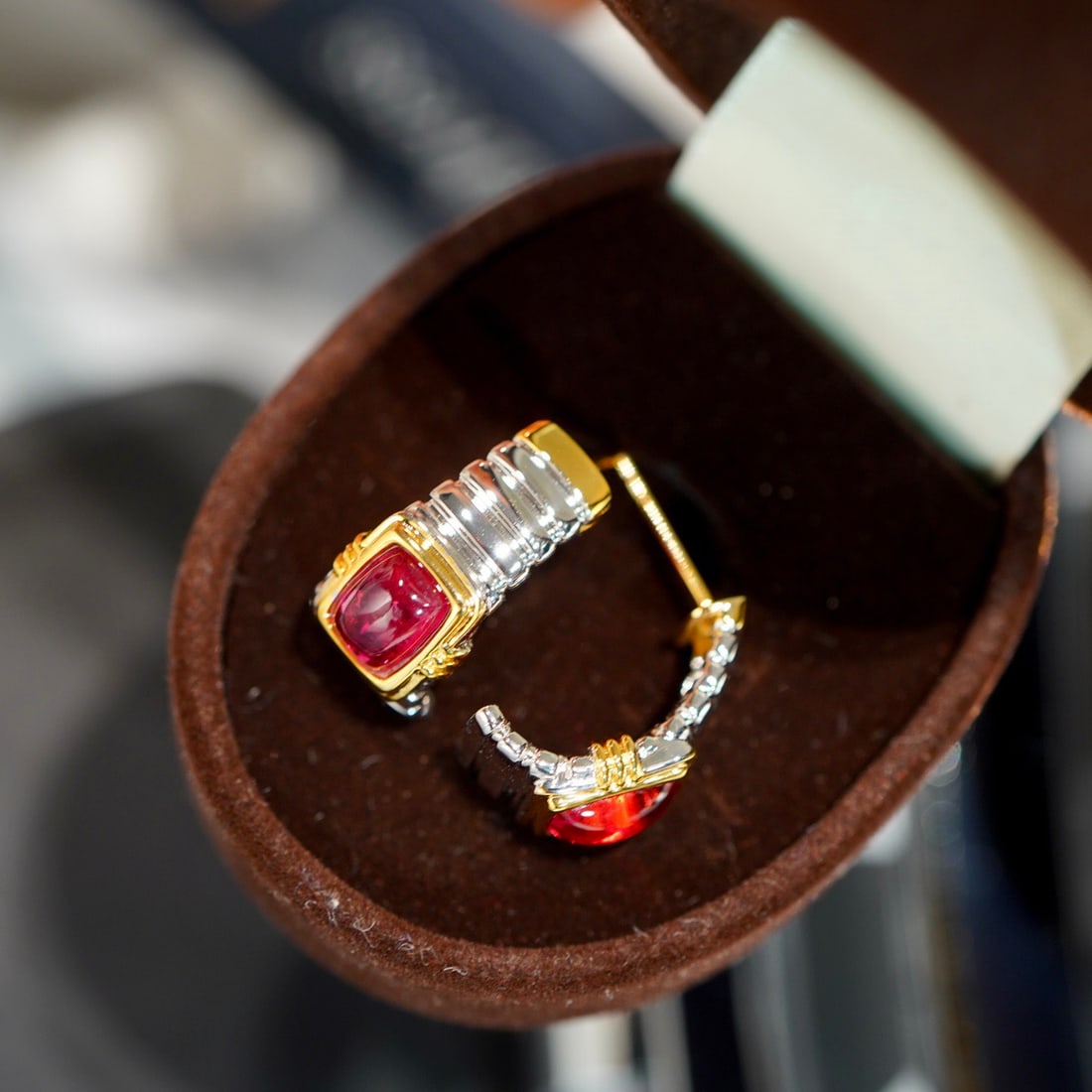 14k Gold 2.4 Ct Natural Tourmaline Earrings - 3