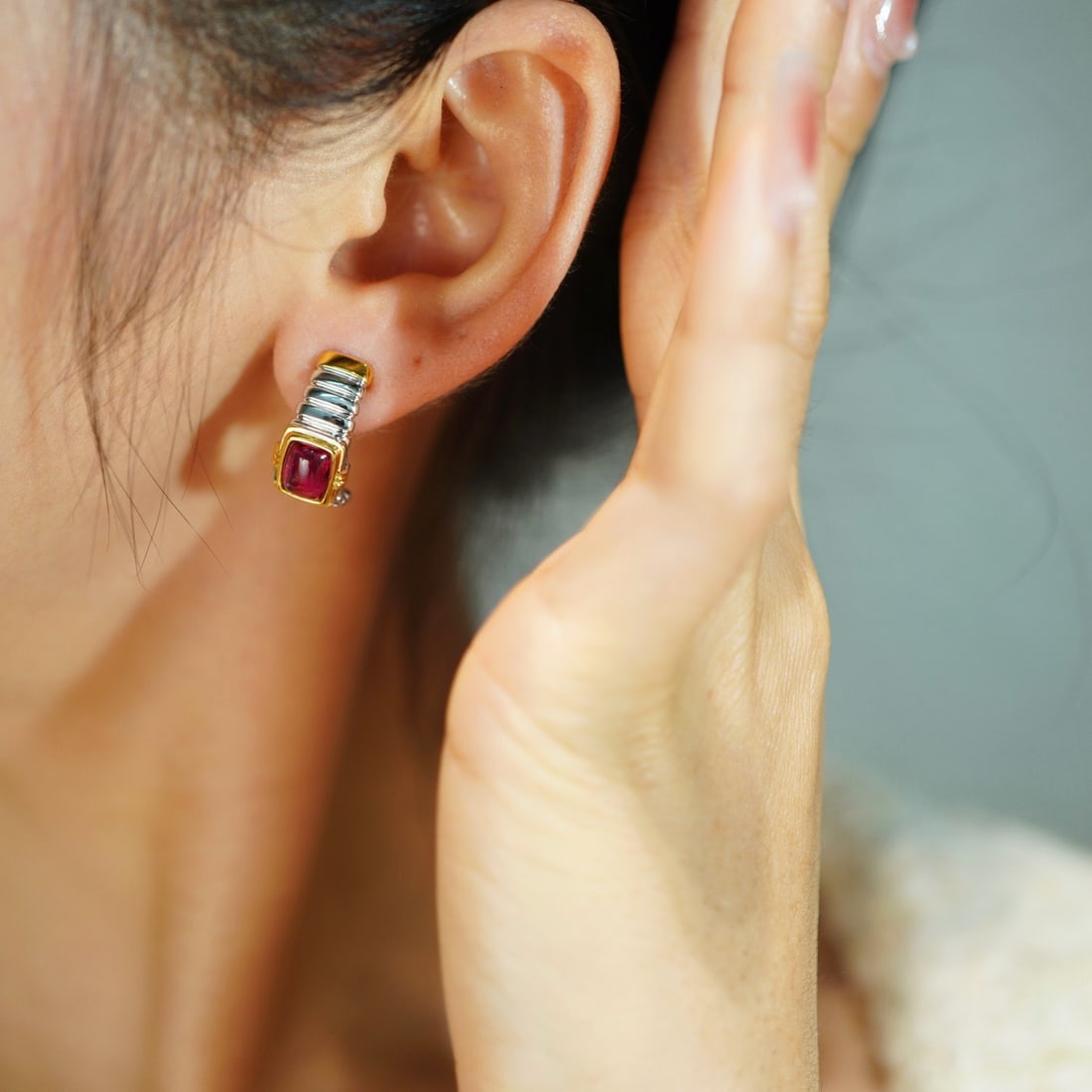 14k Gold 2.4 Ct Natural Tourmaline Earrings - 6