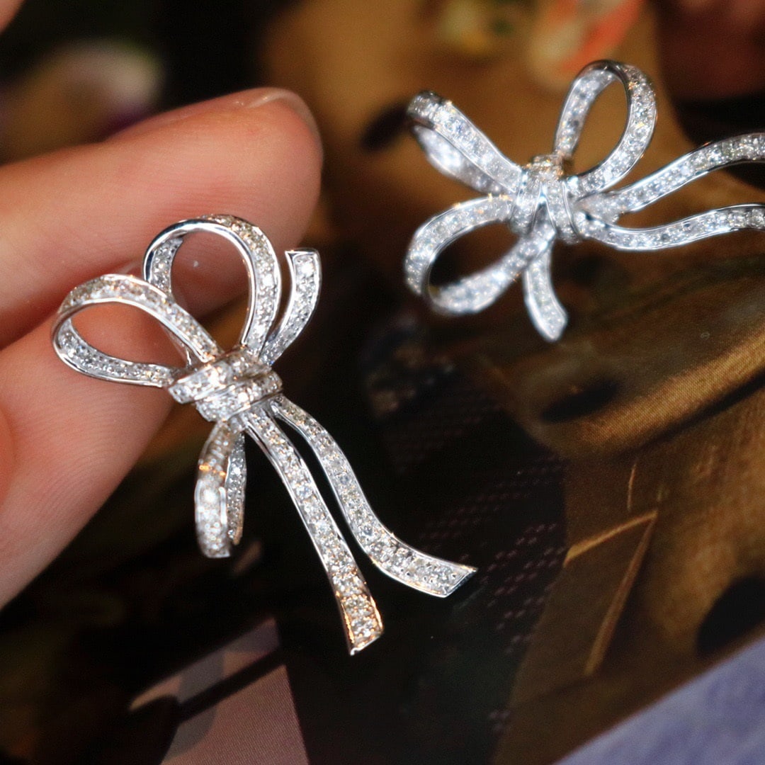 14k Gold 0.66 Ct Natural H Diamond Earrings - 3