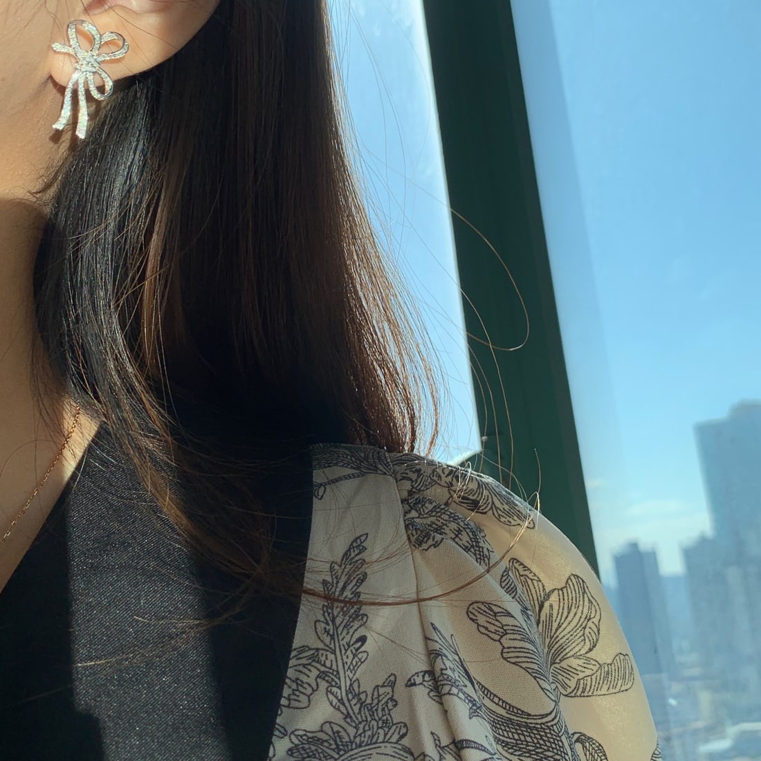 14k Gold 0.66 Ct Natural H Diamond Earrings - 5