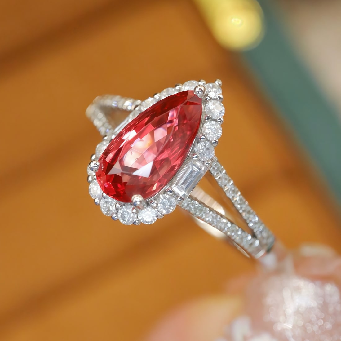 14k Gold 1.52 Ctw Natural Spinel & Diamond Ring - 3