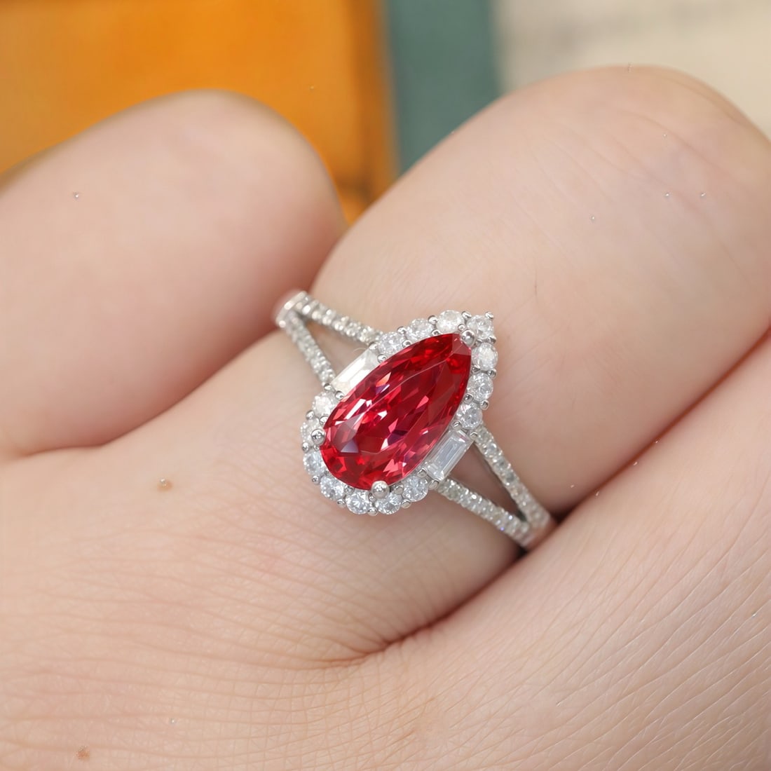 14k Gold 1.52 Ctw Natural Spinel & Diamond Ring - 5