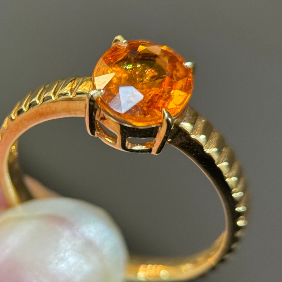 14k Gold 2.01 Ct Natural Spessartine Ring - 2