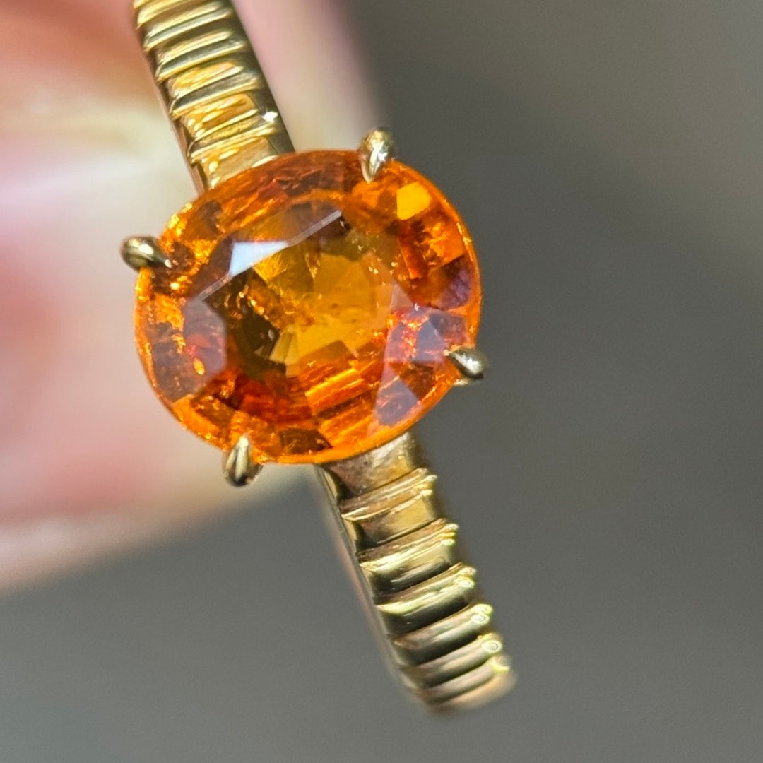 14k Gold 2.01 Ct Natural Spessartine Ring - 3