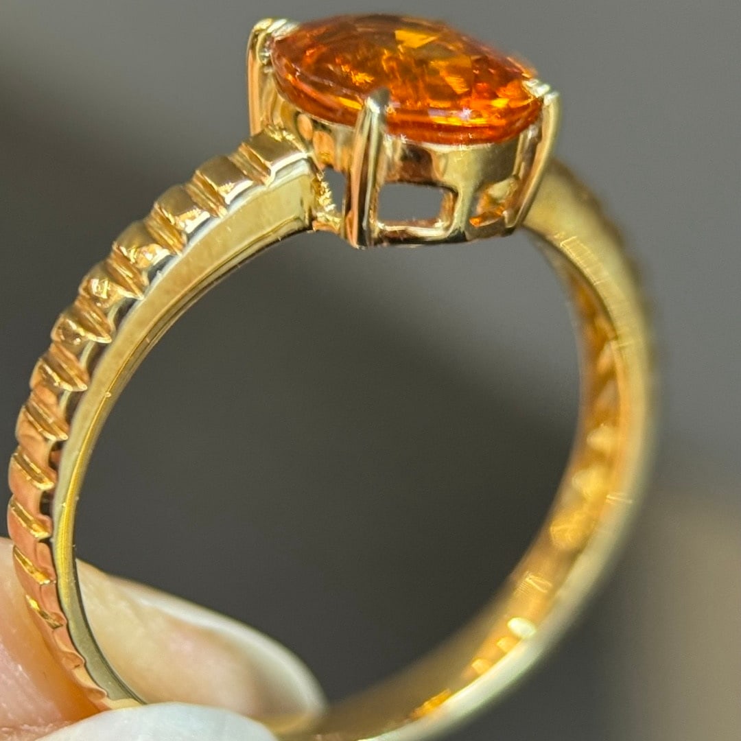 14k Gold 2.01 Ct Natural Spessartine Ring - 7