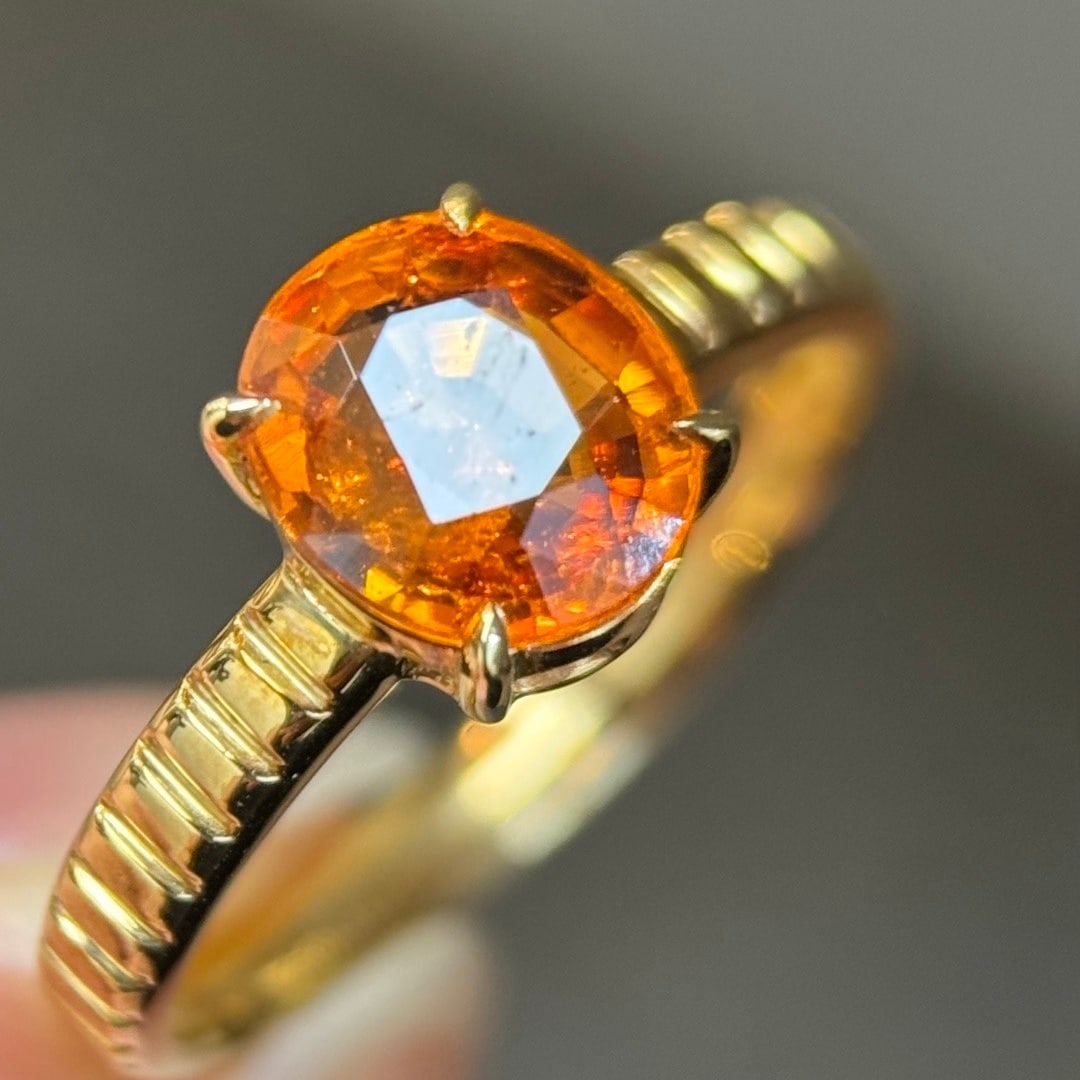 14k Gold 2.01 Ct Natural Spessartine Ring - 8