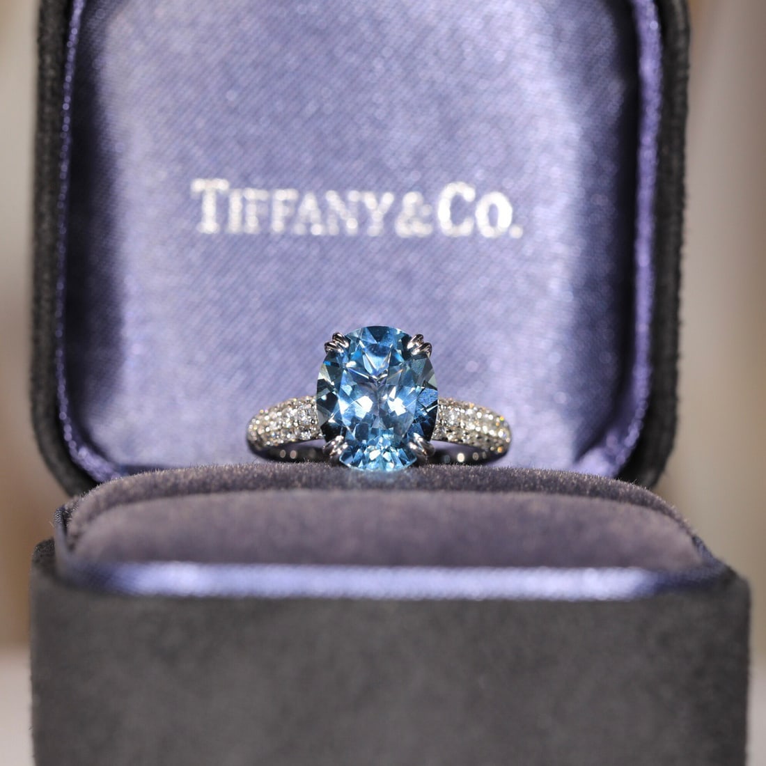 14k Gold 3.65 Ctw Natural Aquamarine & Diamond Ring - 2