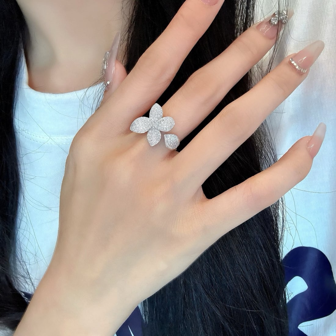 14k Gold 1.64 Ctw Natural H Diamond Jewelry Set - 7