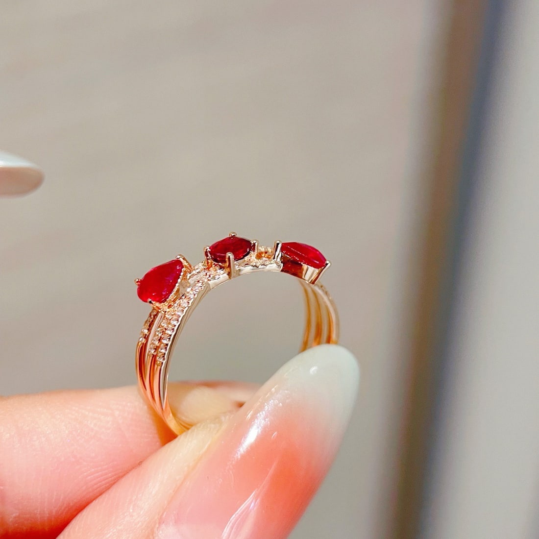 14k Gold 1.04 Ct Natural Ruby & Diamond Ring - 4