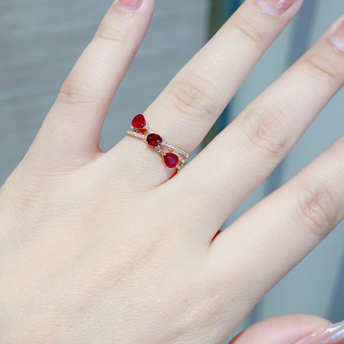 14k Gold 1.04 Ct Natural Ruby & Diamond Ring - 6