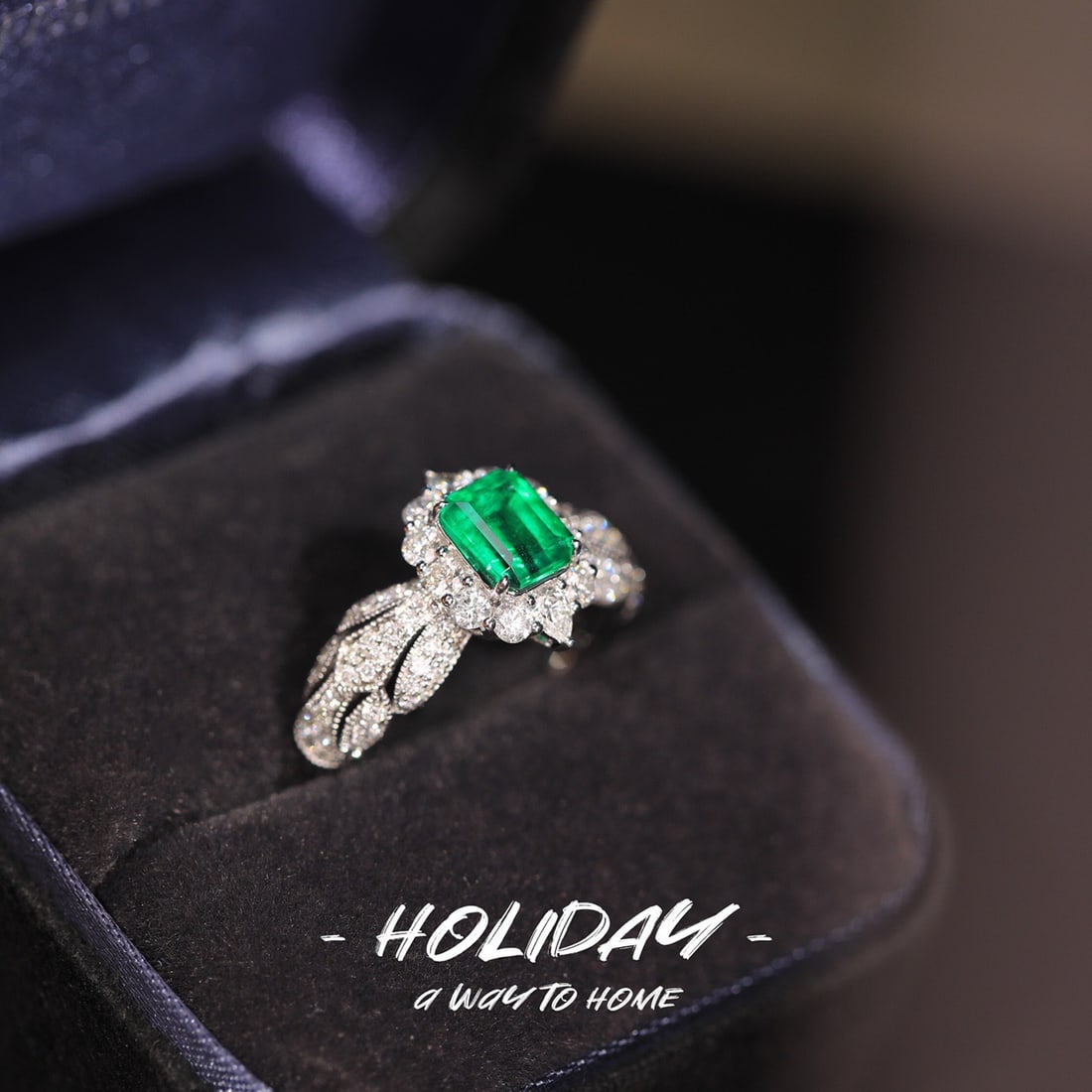 14k Gold 1.90 Ctw Vivid Green Natural Emerald & Diamond Ring - 8