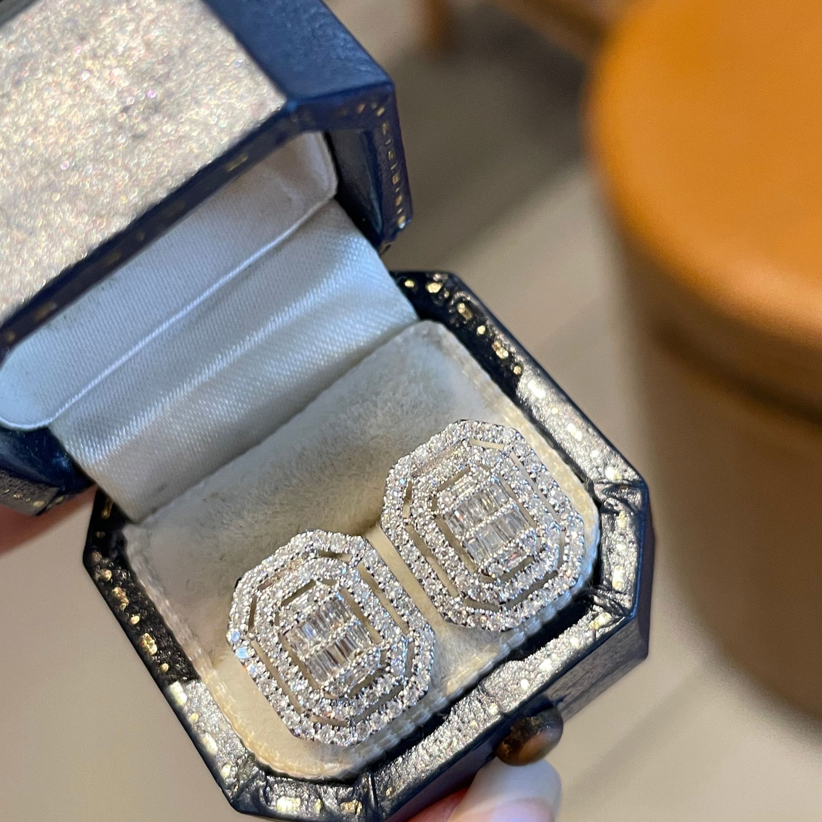 14k Gold 0.62 Ct Natural H Diamond Earrings - 3