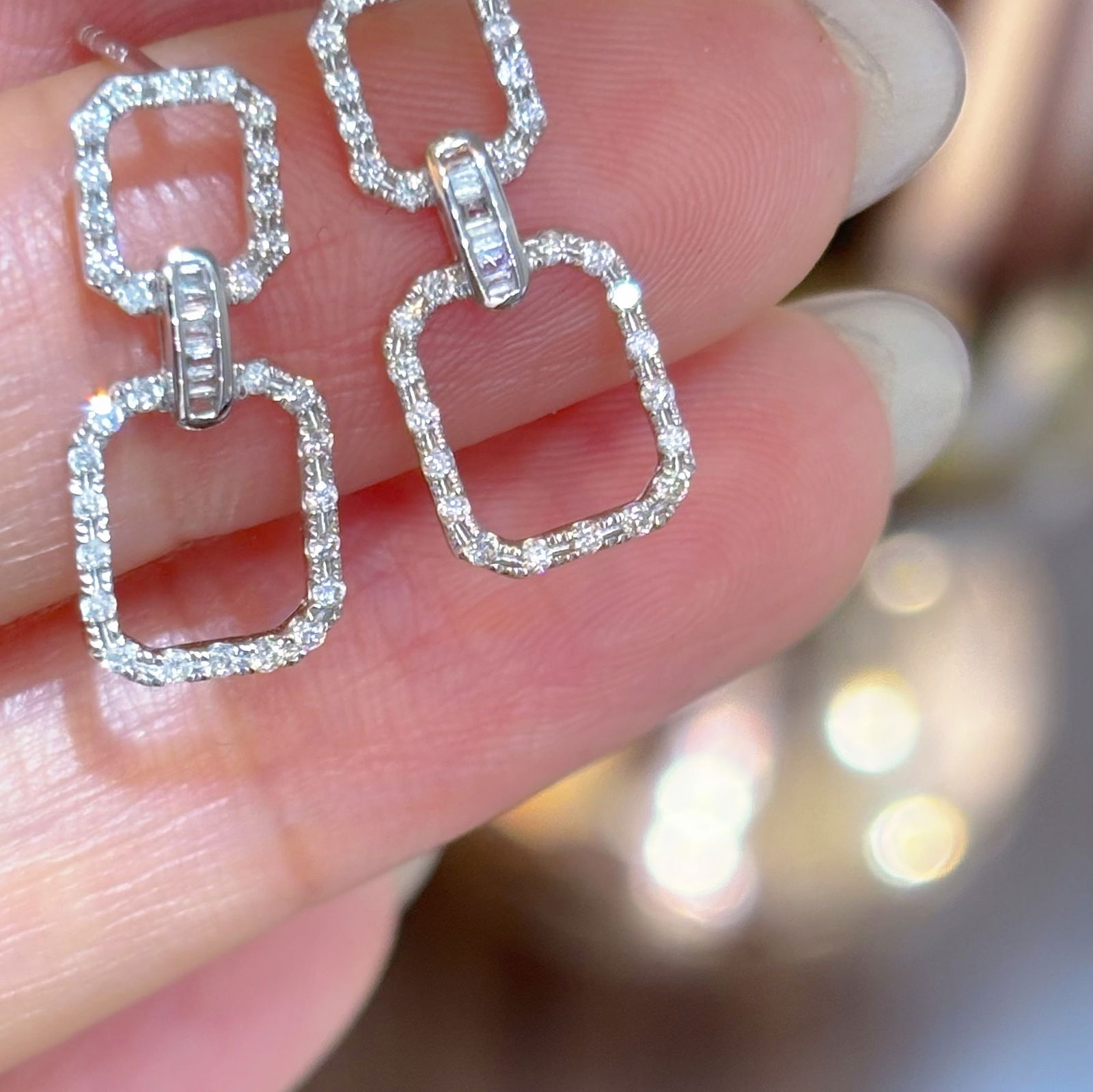 14k Gold 0.35 Ct Natural H Diamond Earrings (1 of 6)