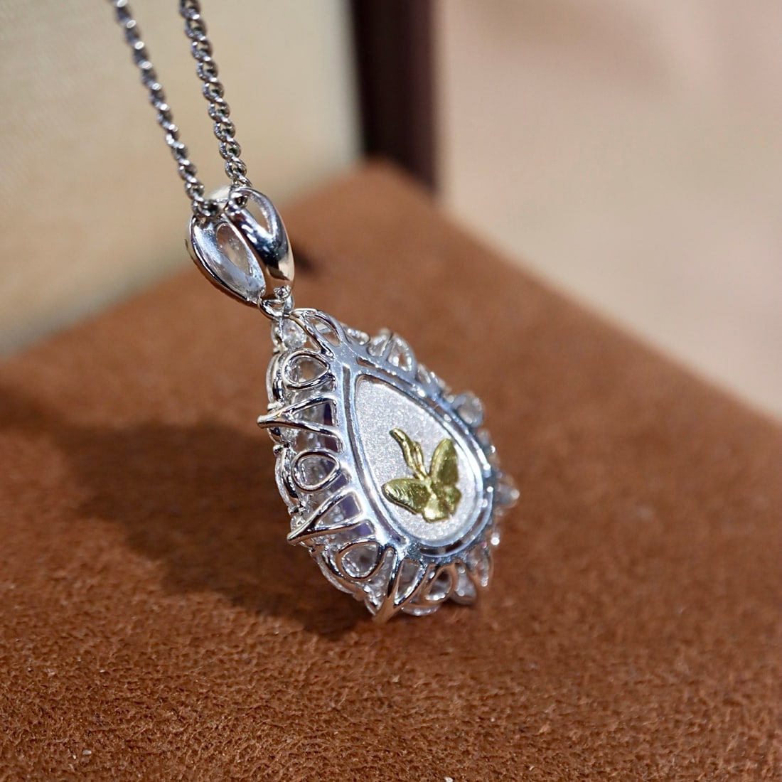 14k Gold 3.43 Ctw Natural Sapphire & Diamond Pendant( Without Chain ) - 7