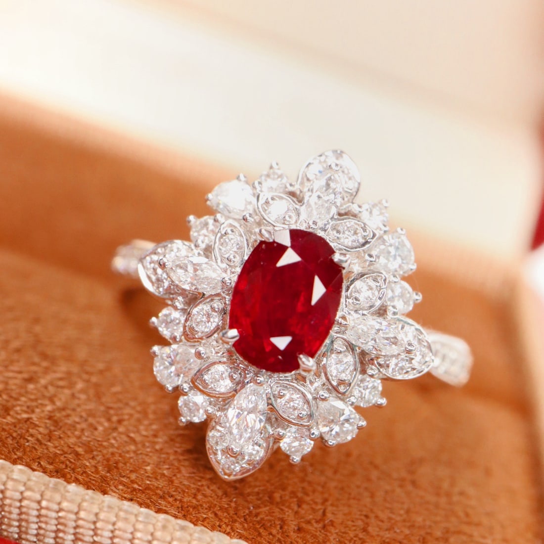 14k Gold 1.68 Ctw Natural Ruby & Diamond Ring/pendant( Without Chain ) - 2