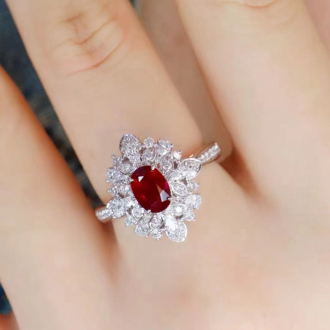 14k Gold 1.68 Ctw Natural Ruby & Diamond Ring/pendant( Without Chain ) - 4