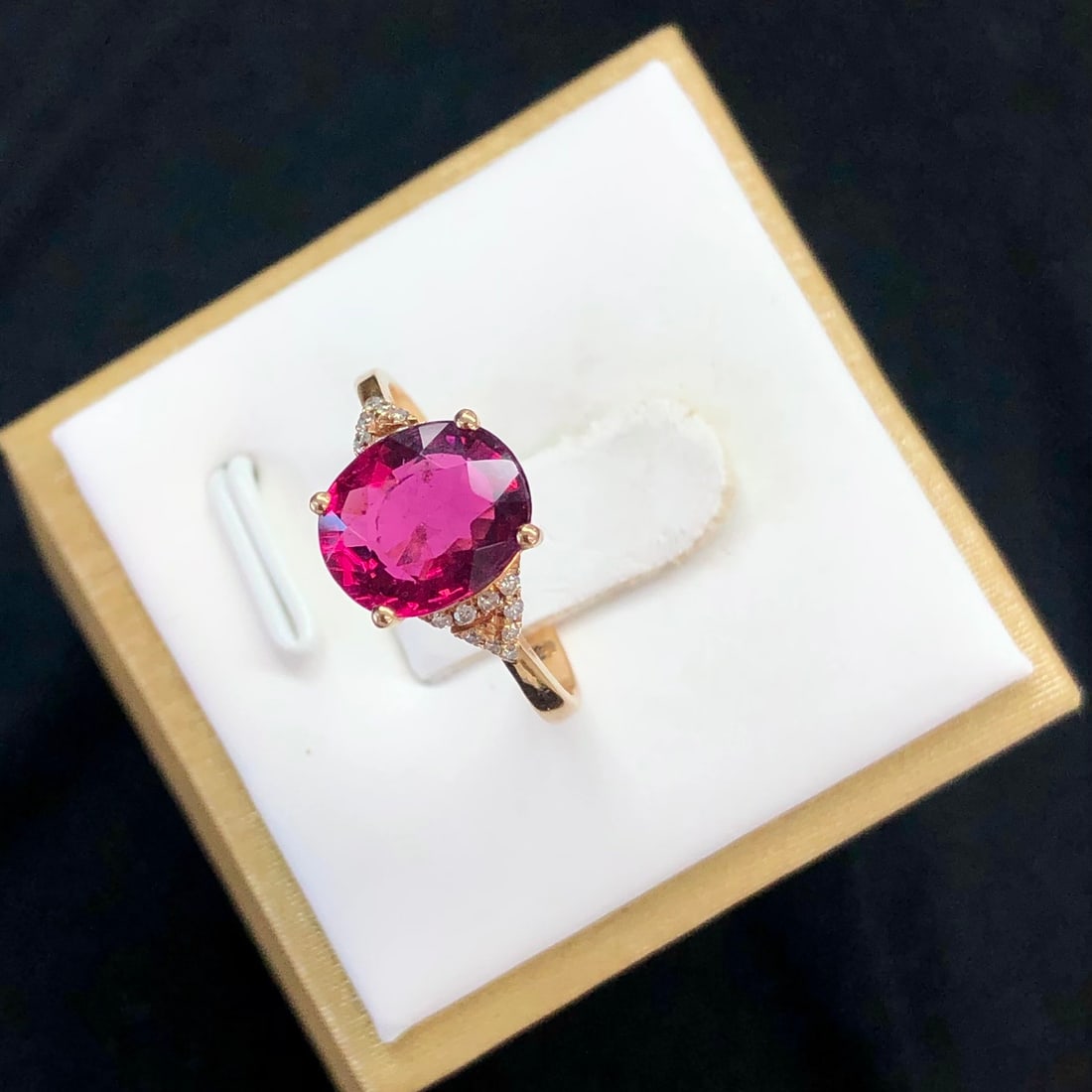 14k Gold 2.34 Ctw Natural Tourmaline & Diamond Ring - 2