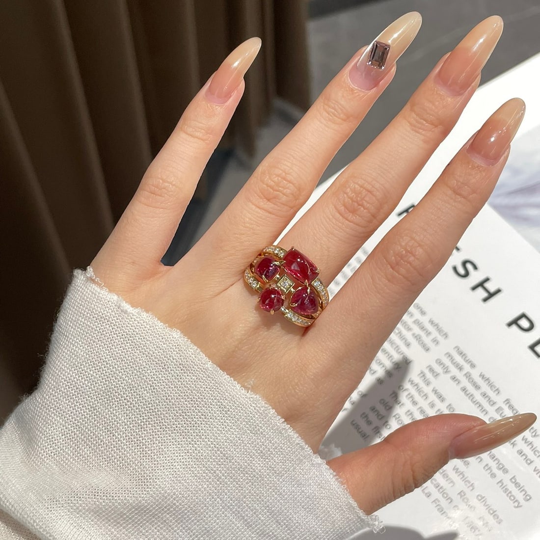 14k Gold 4 Ct Natural Tourmaline & Diamond Ring - 4