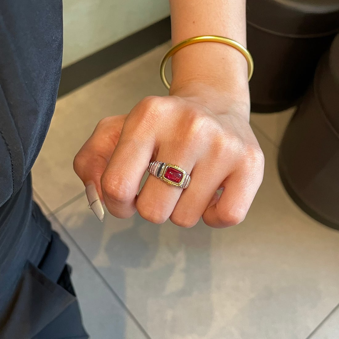 14k Gold 1 Ct Natural Tourmaline Ring - 3