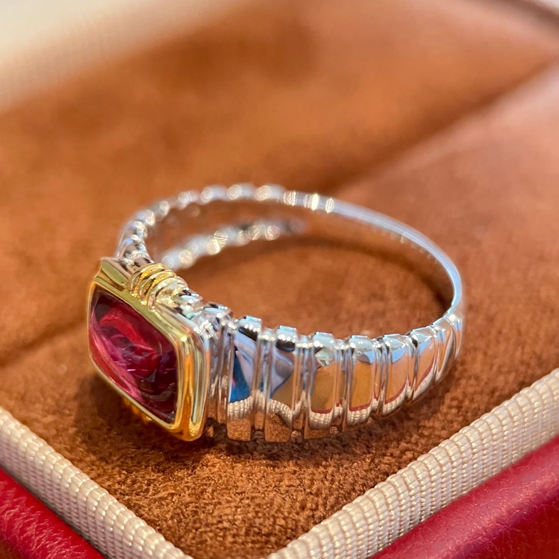 14k Gold 1 Ct Natural Tourmaline Ring - 5