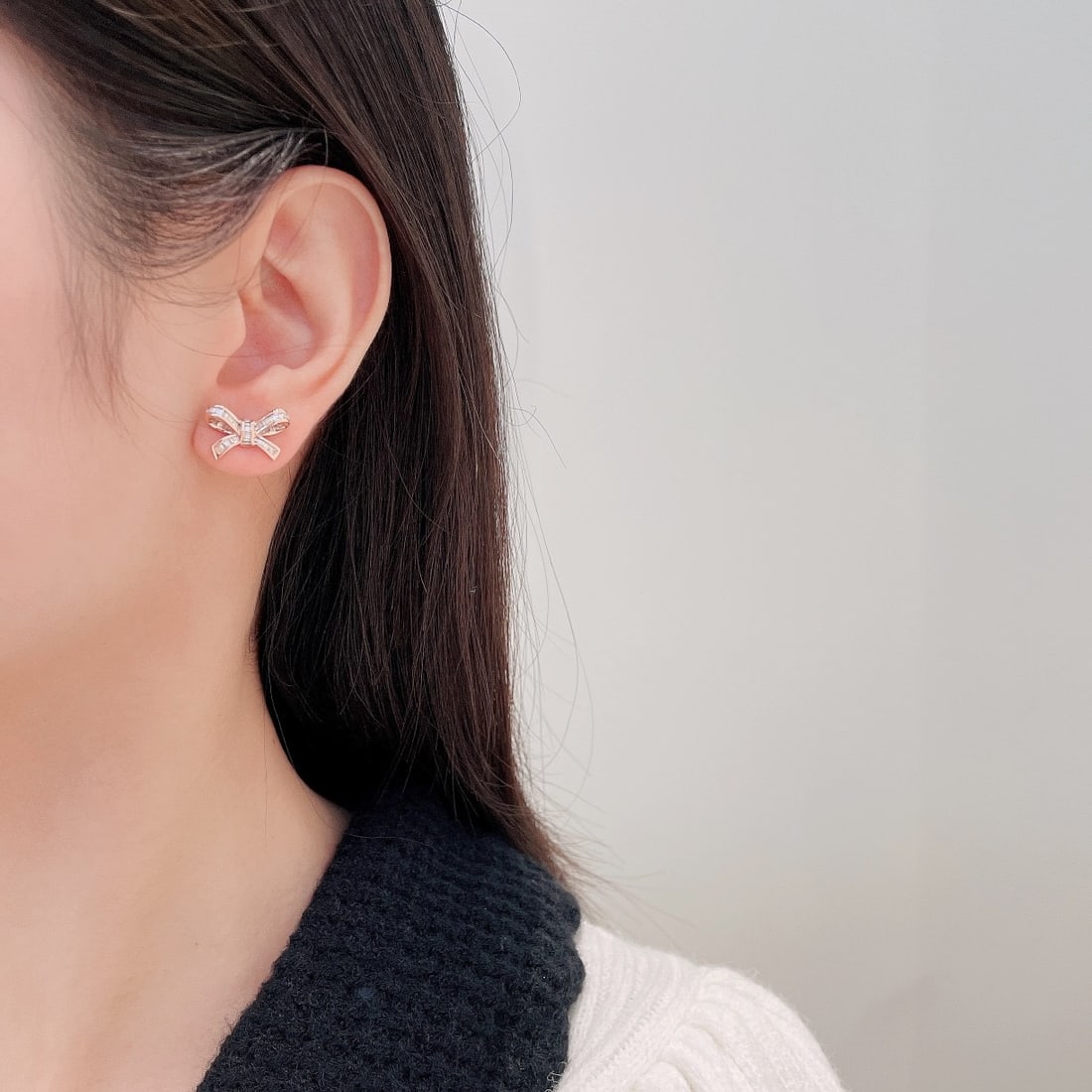 14k Gold 0.42 Ct Natural H Diamond Earrings - 3