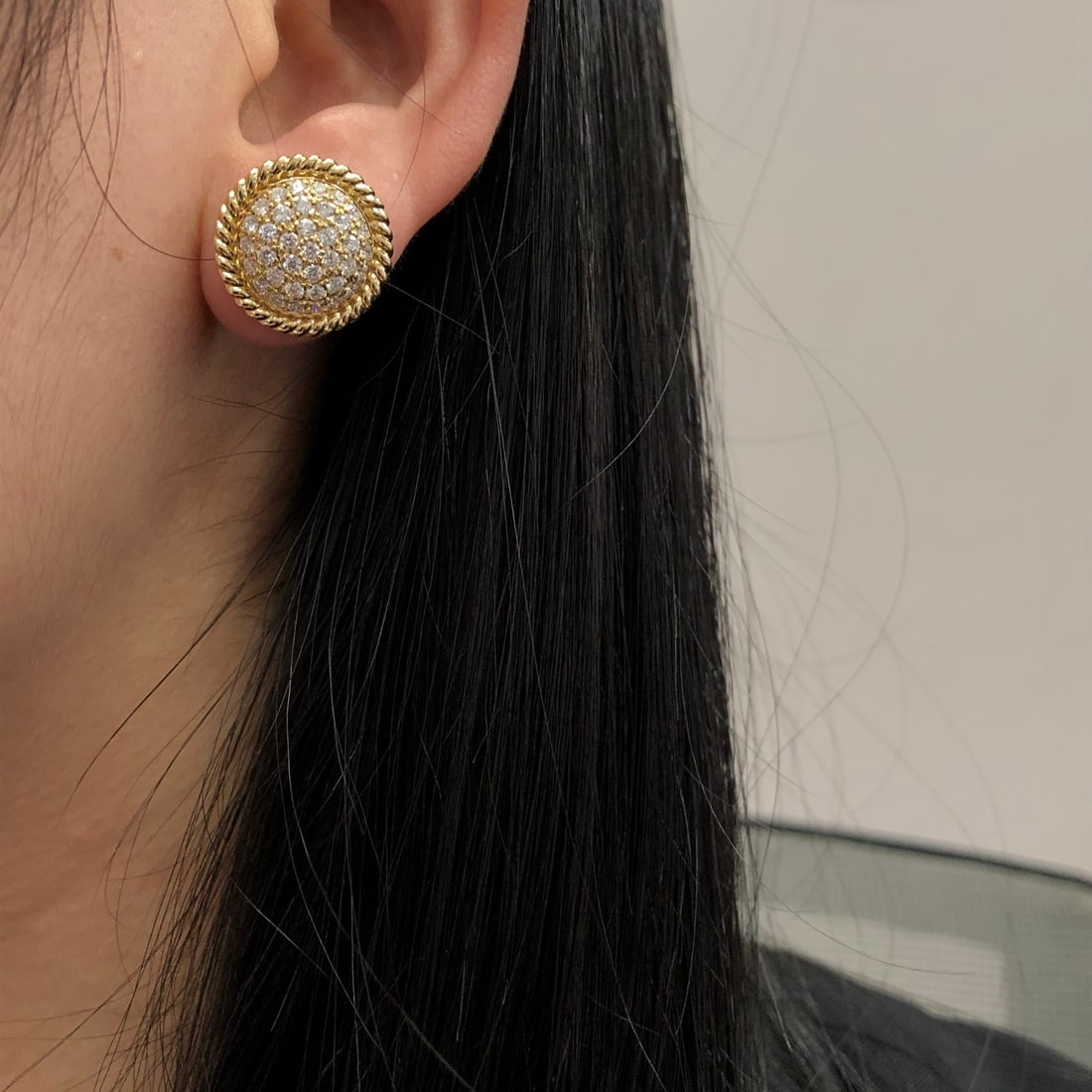 14k Gold 1.3 Ct Natural H Diamond Earrings - 5