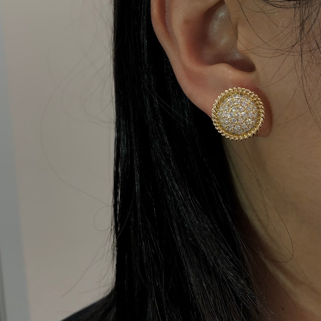 14k Gold 1.3 Ct Natural H Diamond Earrings - 6