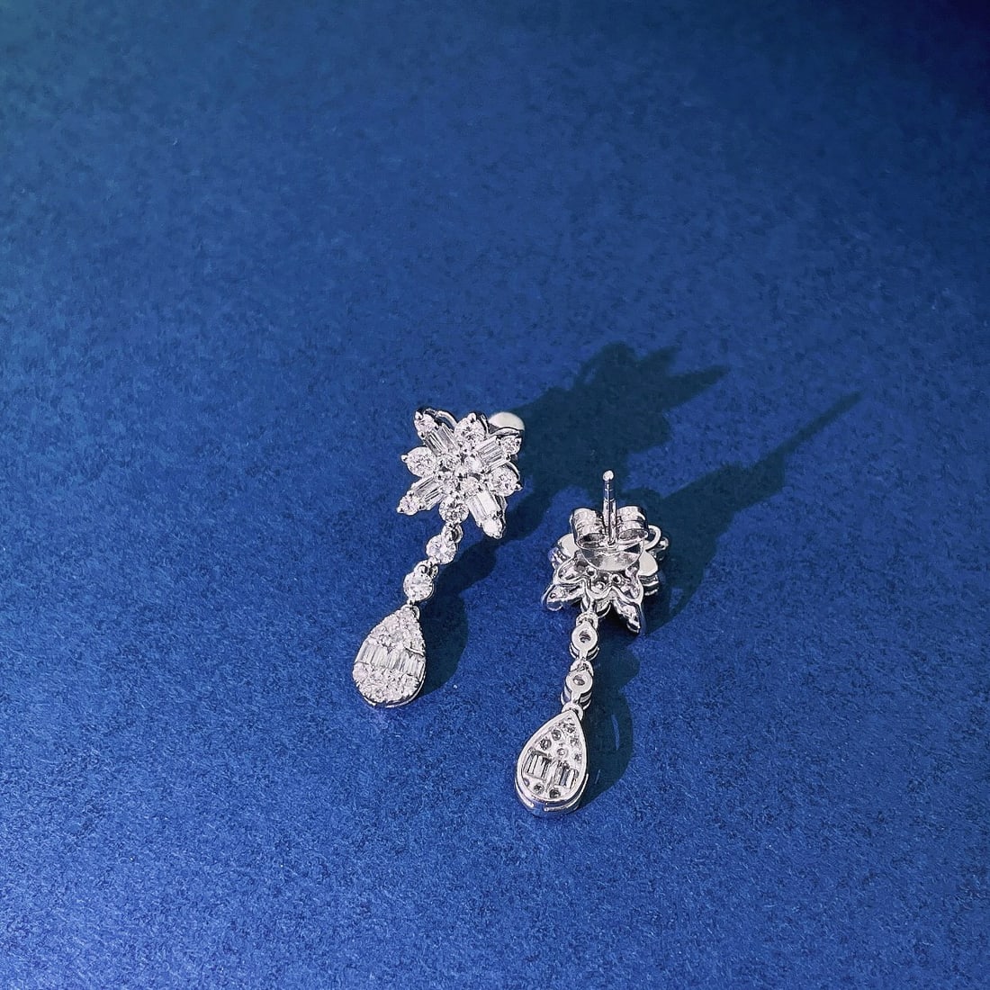 14k Gold 0.84 Ctw Natural H Diamond Earrings - 5