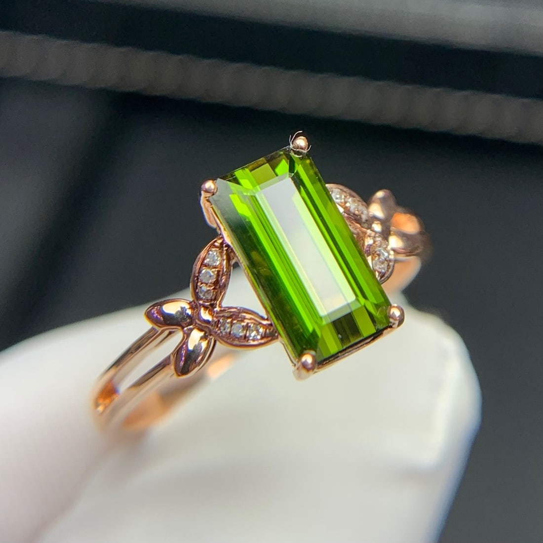 14k Gold 1.96 Ct Natural Tourmaline & Diamond Ring - 2